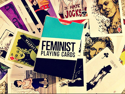 feminist playing cards